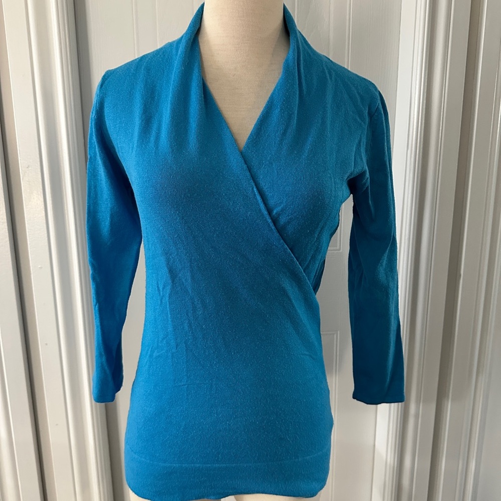Le Chateau Blue V-Neck Sweater